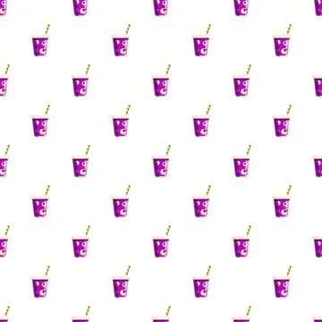 Halloween monster juice drinks pattern background Stock Illustration