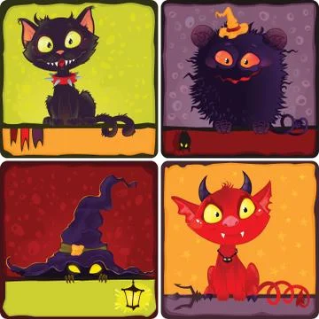 Halloween monsters. Illustrazione stock