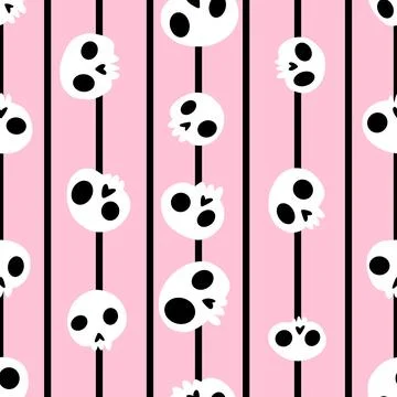 Halloween monsters seamless skulls pattern for wrapping paper 스톡 일러스트