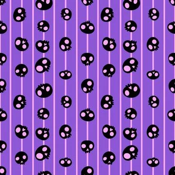 Halloween monsters seamless skulls pattern for wrapping paper 스톡 일러스트