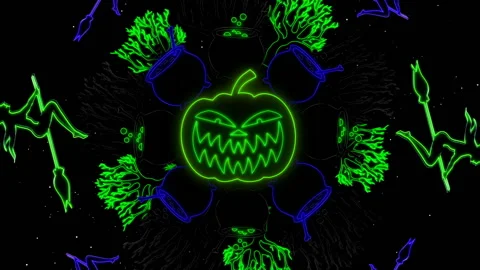 HALLOWEEN NEON by Volumetricks Loop 40 Stock Footage