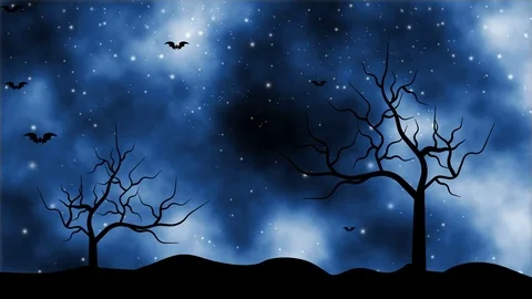 Halloween Night Background Stock Footage 93293632