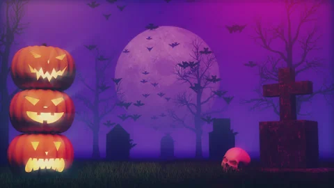 Halloween Night Background Stock Footage 249960483