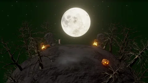 Halloween Night Background Stock Footage 287080011