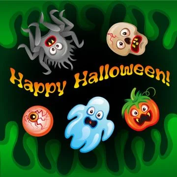 Halloween night blurred background. Stock Illustration