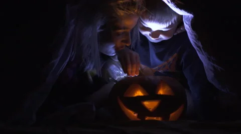 Halloween night Stock Footage 68131481