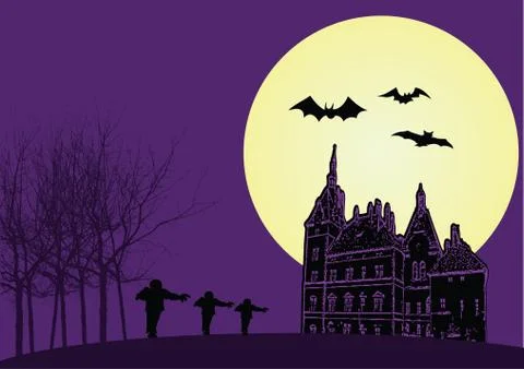 Halloween night Stock Illustration