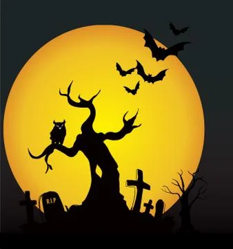 Halloween night Stock Illustration