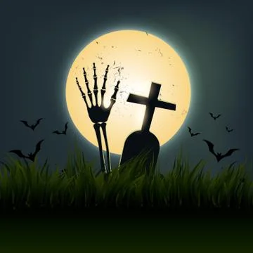 Halloween night Stock Illustration