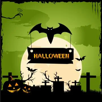 Halloween night Stock Illustration