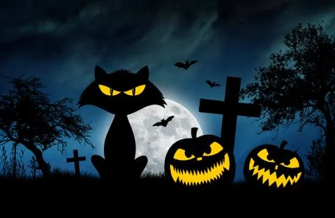 Halloween night Stock Illustration