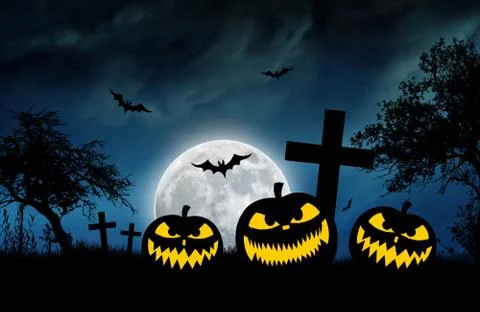Halloween night Stock Illustration