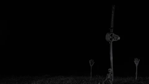 Halloween Night Scene 1 Stock Footage 80271731