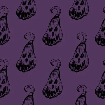 Halloween night seamless pattern Ilustración de archivo