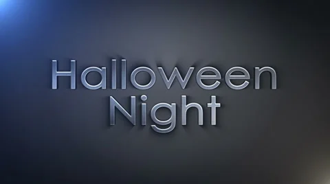 Halloween night text silver Stock-Footage 31751016