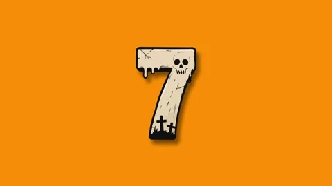 Halloween numbers animated spooky haunted monster countdown 10 to 0 on 4k o.. Stock Footage 345856278