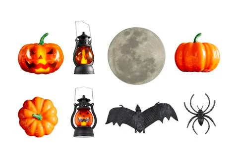 Halloween object isolated with clipping path on a white color background. Stock Photos