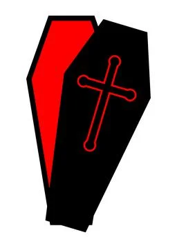 Halloween Open Coffin Illustrazione stock