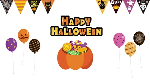 Halloween opening animation Video stock 138551026