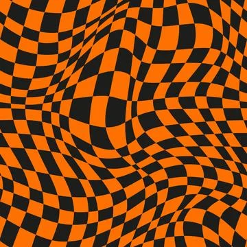 Halloween optical psychedelic seamless pattern Stock Illustration