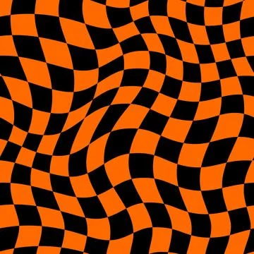 Halloween optical psychedelic wavy pattern Stock Illustration