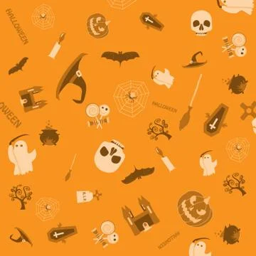 Halloween orange background Stock Illustration