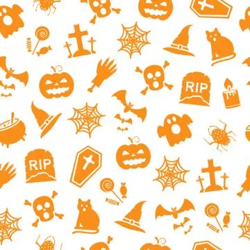 Halloween orange background Stock Illustration