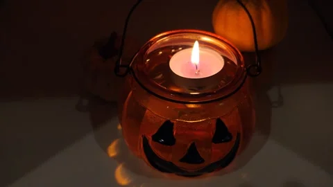 Halloween orange light close-up Stock-Footage 319690465