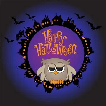 Halloween owl Stock Illustration