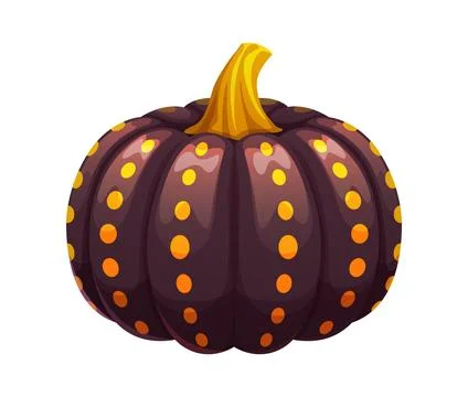 Halloween painted pumpkin with graphic pattern Stock Illustration