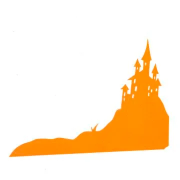 Halloween paper cut isolated on white background Stock Illustration
