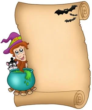 Halloween parchment  Stock Illustration
