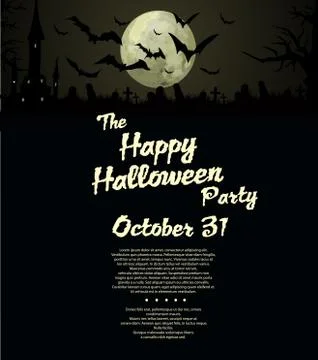Halloween party  background Stock Illustration