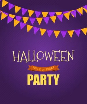 Halloween Party Background Template. Vector illustration Stock Illustration