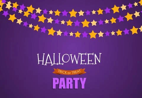 Halloween Party Background Template. Vector illustration Stock Illustration