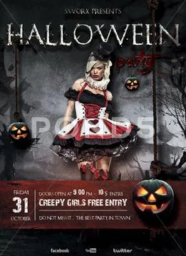 HALLOWEEN PARTY flyer PSD Template