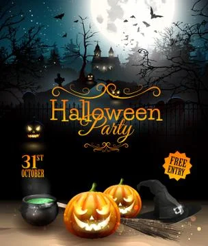 Halloween party Stock Illustration
