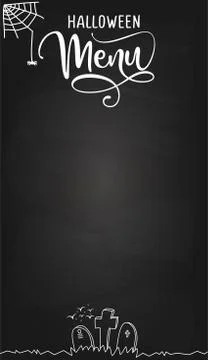 Halloween party menu Stock Illustration