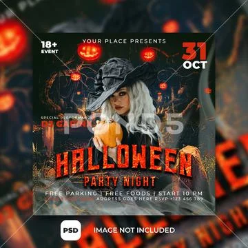 Halloween Party Night PSD-Vorlage