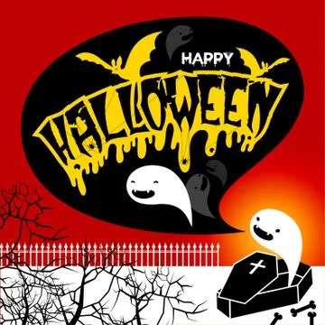 Halloween party Vector invite Stock Illustration