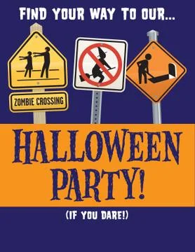Halloween Party Vector Template Stock Illustration