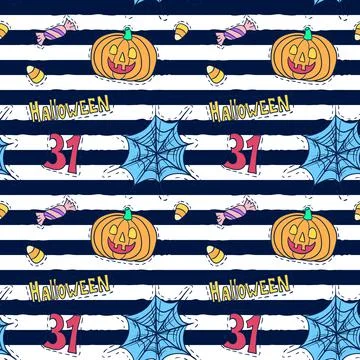 Halloween patch badges. Holiday doodles. Halloween stickers. Stock-Illustration