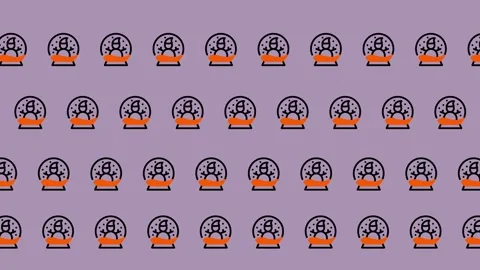 Halloween Pattern Animation - Spooky Ghosts in a Repeating Design. Stock Footage 325380783