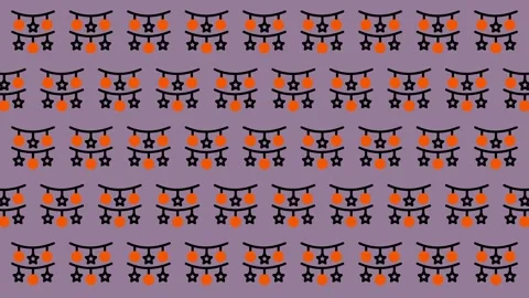 Halloween Pattern Background with Pumpkins and Stars. Stock Footage 325380847
