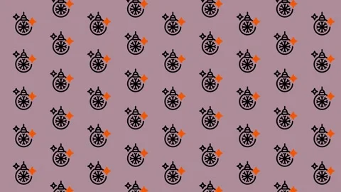 Halloween Pattern Background with Spooky Elements and Festive Design. Stock Footage 325380862
