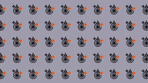 Halloween Pattern Background with Spooky Witch Hat Icons. Stock Footage 325380917