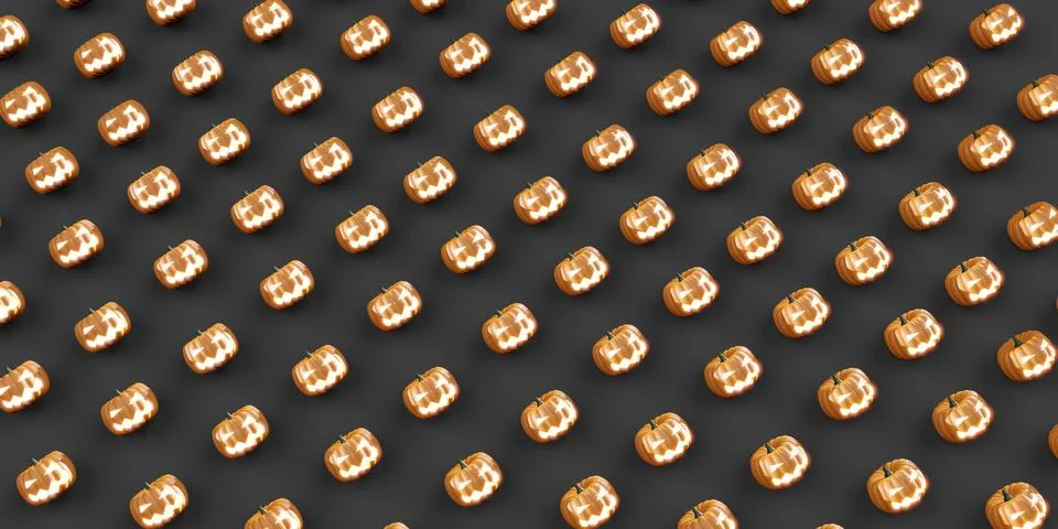 Halloween pattern pumpkin pattern 3d rendering Illustrazione stock