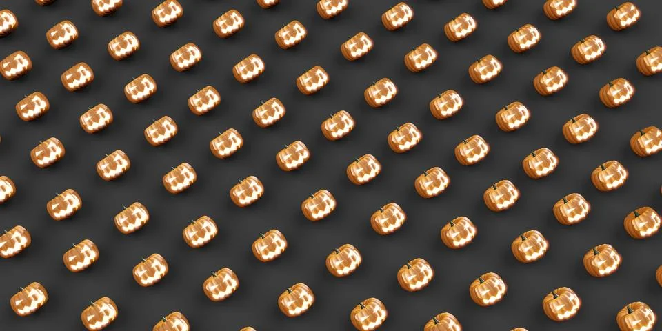 Halloween pattern pumpkin pattern 3d rendering Stock Photos