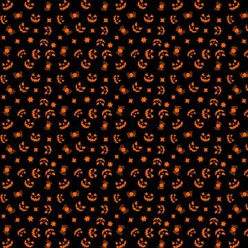 Halloween Pattern with Pumpkins and Spiders Stock Illustration