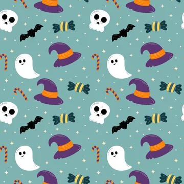 Halloween pattern in seamless style. イラスト素材